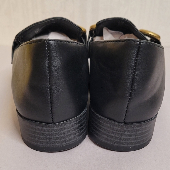 MIA Drena Black Loafers Gold Horse Bit Size 7.5 - Picture 6 of 11